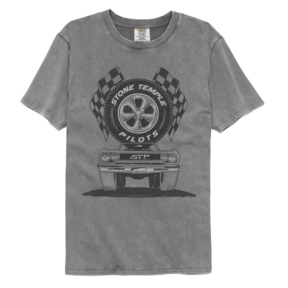 STONE TEMPLE PILOTS-STP CAR-GRAY ADULT S/S COMFORT COLOR TSHIRT