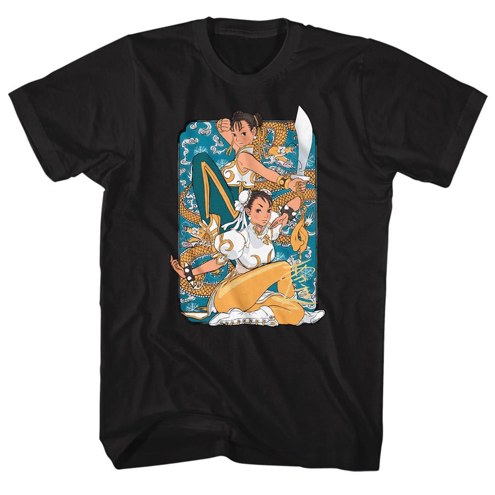 STREET FIGHTER-DUAL CHUN LI-BLACK ADULT S/S TSHIRT