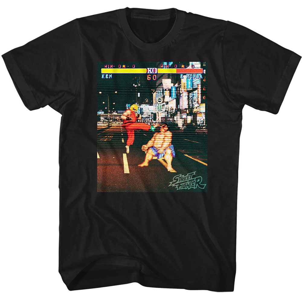 STREET FIGHTER-STREET FIGHTER REAL STREET FIGHTER-BLACK ADULT S/S TSHIRT