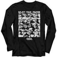Thumbnail for STREET FIGHTER-SELECT SCREEN-BLACK ADULT L/S TSHIRT