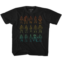 Thumbnail for STREET FIGHTER-OUTLINES-BLACK YOUTH S/S TSHIRT