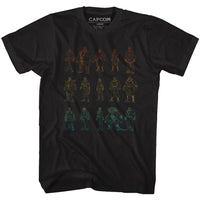 Thumbnail for STREET FIGHTER-OUTLINES-BLACK ADULT S/S TSHIRT