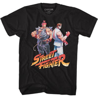 Thumbnail for STREET FIGHTER-AKU RYU LOGO-BLACK ADULT S/S TSHIRT