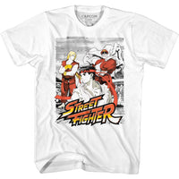 Thumbnail for STREET FIGHTER-GRAINY BACKGROUND-WHITE ADULT S/S TSHIRT