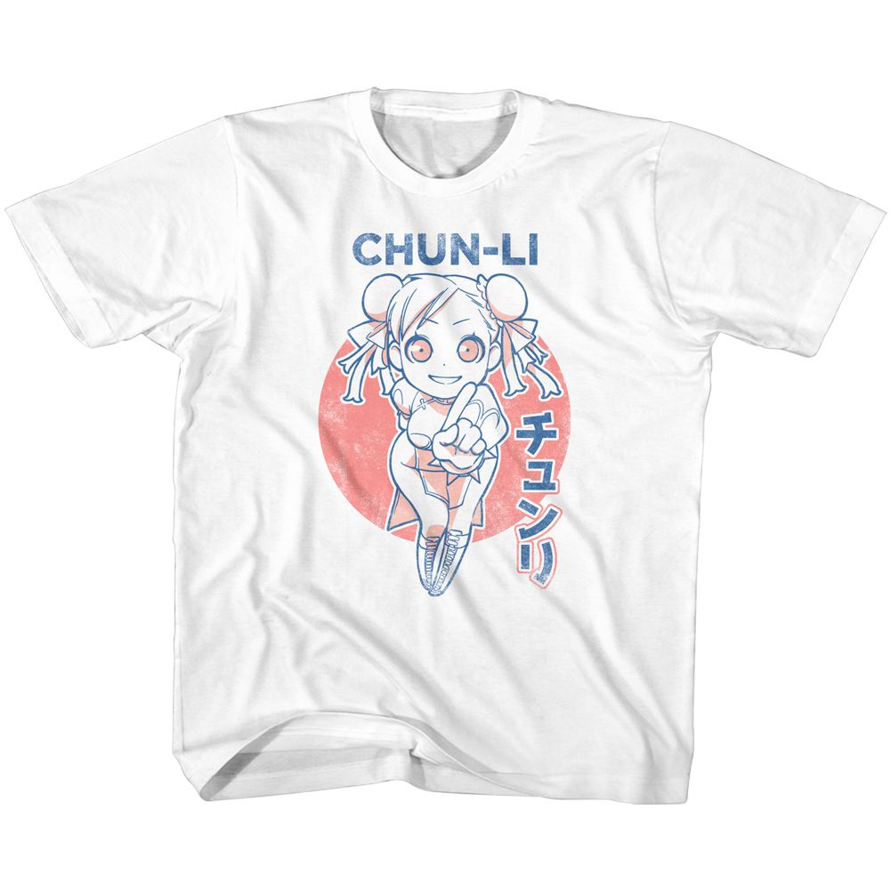 STREET FIGHTER-CUTESY CHUNLI-WHITE YOUTH S/S TSHIRT
