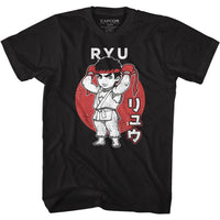 Thumbnail for STREET FIGHTER-CHIBI RYU-BLACK ADULT S/S TSHIRT