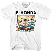 Thumbnail for STREET FIGHTER-E HONDA SLAPS-WHITE ADULT S/S TSHIRT
