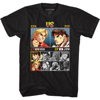 Thumbnail for STREET FIGHTER-KEN VS RYU-BLACK ADULT S/S TSHIRT