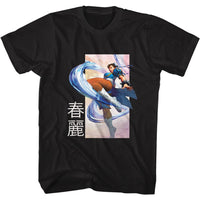Thumbnail for STREET FIGHTER-CHUN LI KICK-BLACK ADULT S/S TSHIRT
