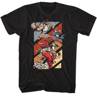 Thumbnail for STREET FIGHTER-STREET FIGHTER FOUR FIGHTERS-BLACK ADULT S/S TSHIRT