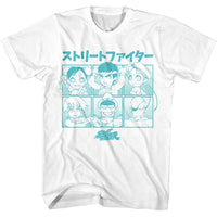 Thumbnail for STREET FIGHTER-STREET FIGHTER CHIBI CHARACTERS-WHITE ADULT S/S TSHIRT