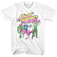 Thumbnail for STREET FIGHTER-STREET FIGHTER SF 2 NEON FIGHTERS-WHITE ADULT S/S TSHIRT
