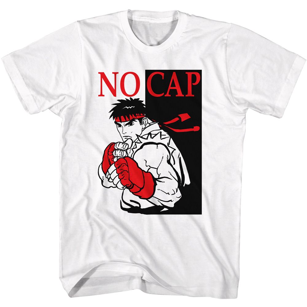 STREET FIGHTER-STREET FIGHTER NO CAP-WHITE ADULT S/S TSHIRT