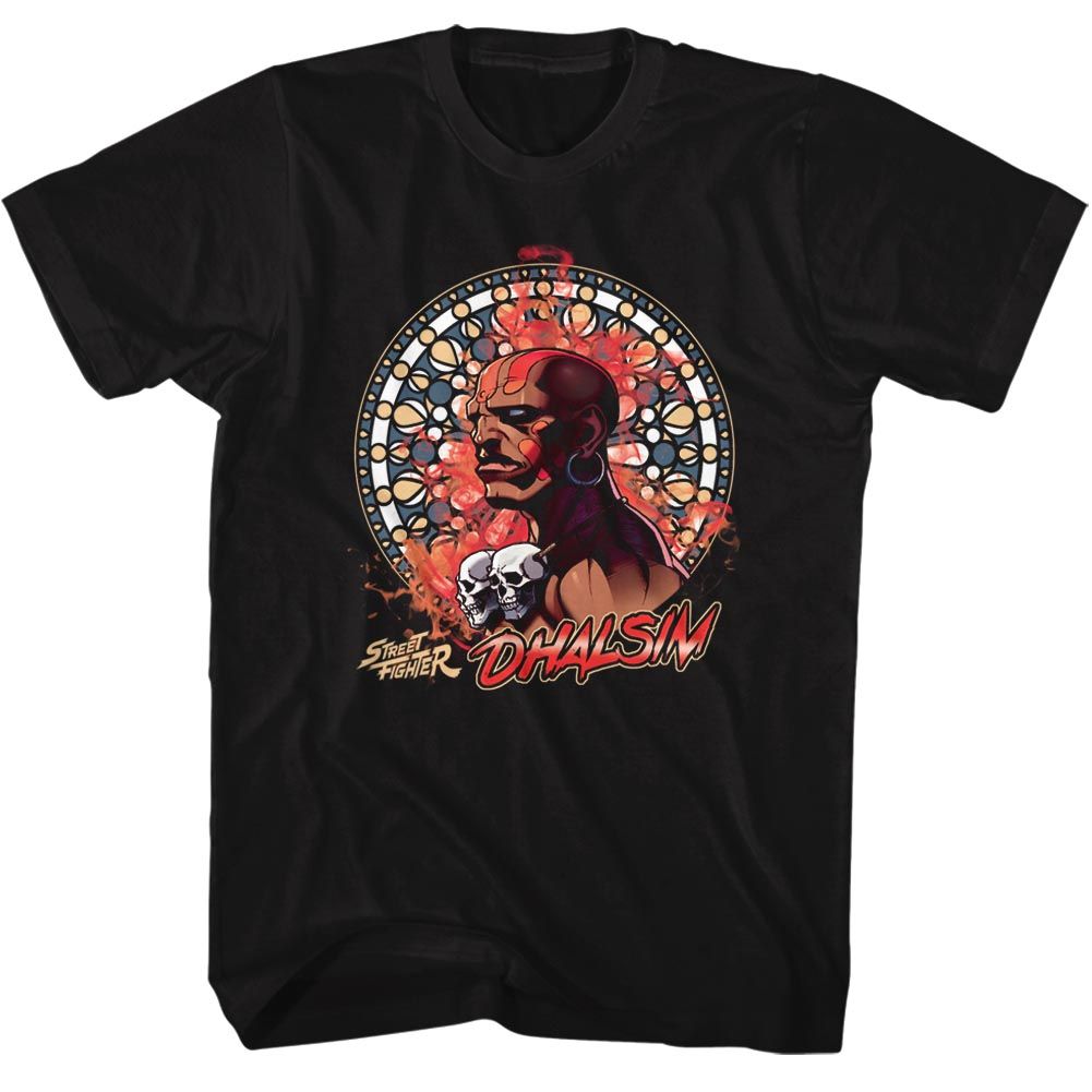STREET FIGHTER-DHALSIM-BLACK ADULT S/S TSHIRT