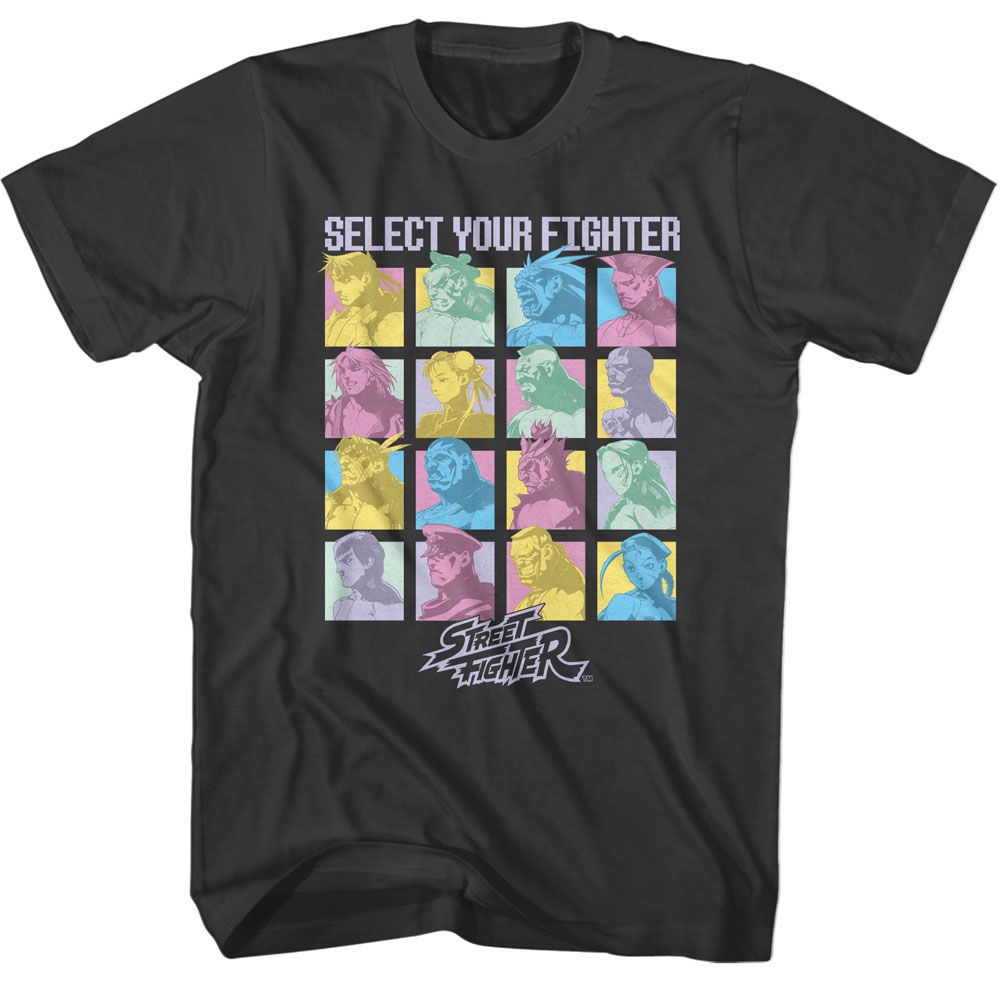 STREET FIGHTER-STREET FIGHTER SELECT YOUR FIGHTER-SMOKE ADULT S/S TSHIRT