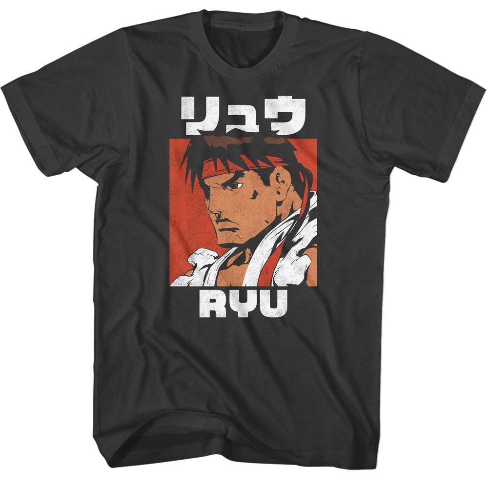 STREET FIGHTER-STREET FIGHTER RYU KANJI-SMOKE ADULT S/S TSHIRT