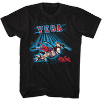 Thumbnail for STREET FIGHTER-VEGA FENCE-BLACK ADULT S/S TSHIRT