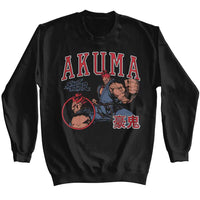 Thumbnail for STREET FIGHTER-STREET FIGHTER AKUMA VARSITY-BLACK ADULT L/S SWEATSHIRT