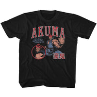 Thumbnail for STREET FIGHTER-STREET FIGHTER AKUMA VARSITY-BLACK YOUTH S/S TSHIRT