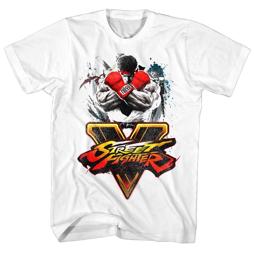 STREET FIGHTER-STREETFIGHTA-WHITE ADULT S/S TSHIRT