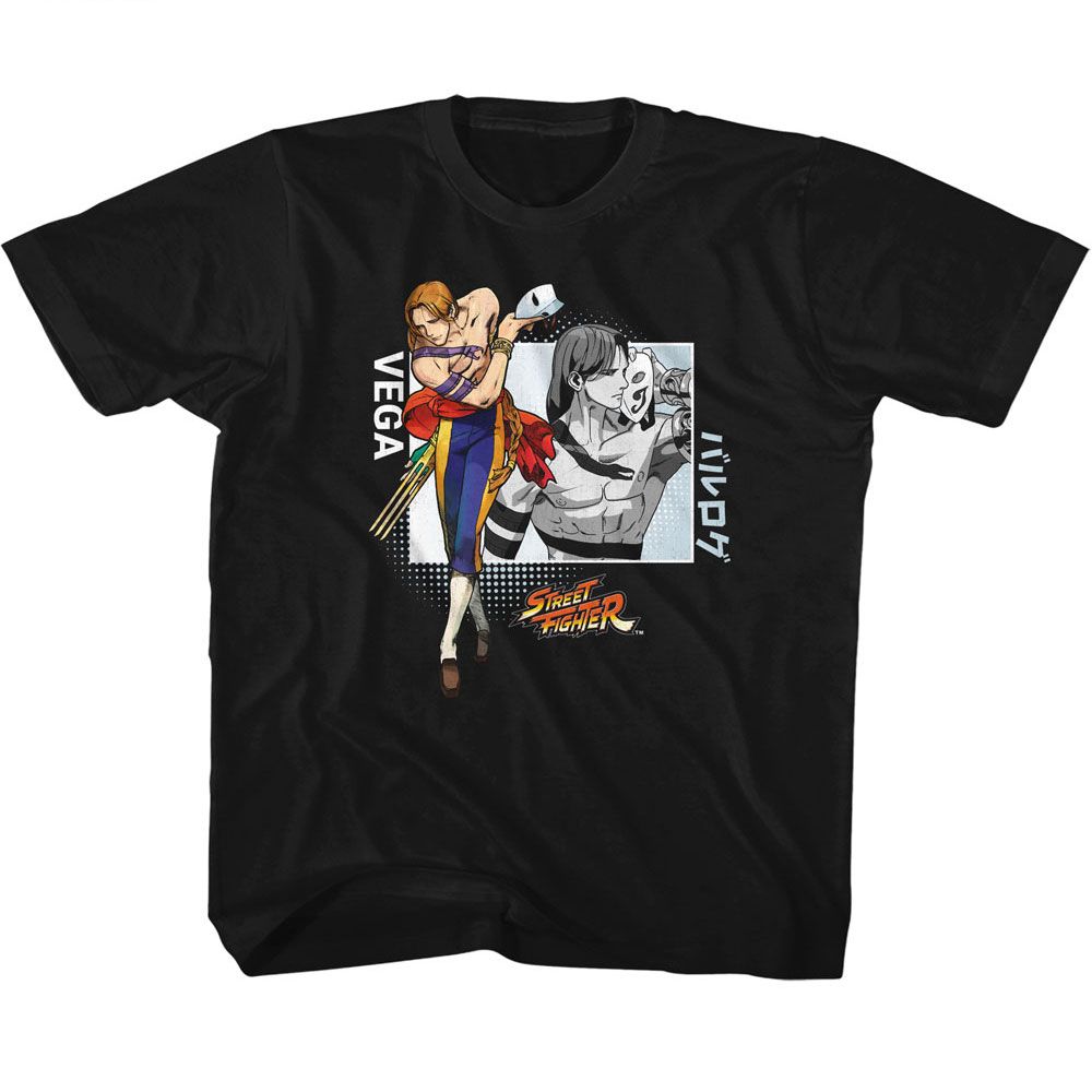 STREET FIGHTER-STREET FIGHTER VEGA-BLACK YOUTH S/S TSHIRT