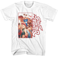 Thumbnail for STREET FIGHTER-STREET FIGHTER MULTI CHARACTER RECTANGLE-WHITE ADULT S/S TSHIRT