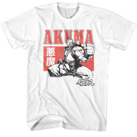 Thumbnail for STREET FIGHTER-STREET FIGHTER AKUMA CHARACTER BLOCK-WHITE ADULT S/S TSHIRT