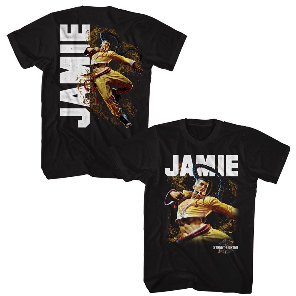 STREET FIGHTER-STREET FIGHTER JAMIE CHARACTER-BLACK ADULT S/S TSHIRT