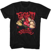 Thumbnail for STREET FIGHTER-FIGHT-BLACK ADULT S/S TSHIRT