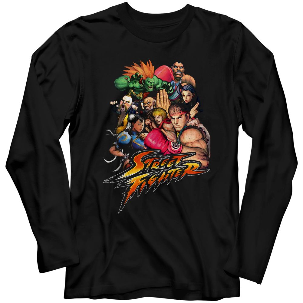 STREET FIGHTER-STFTR-BLACK ADULT L/S TSHIRT