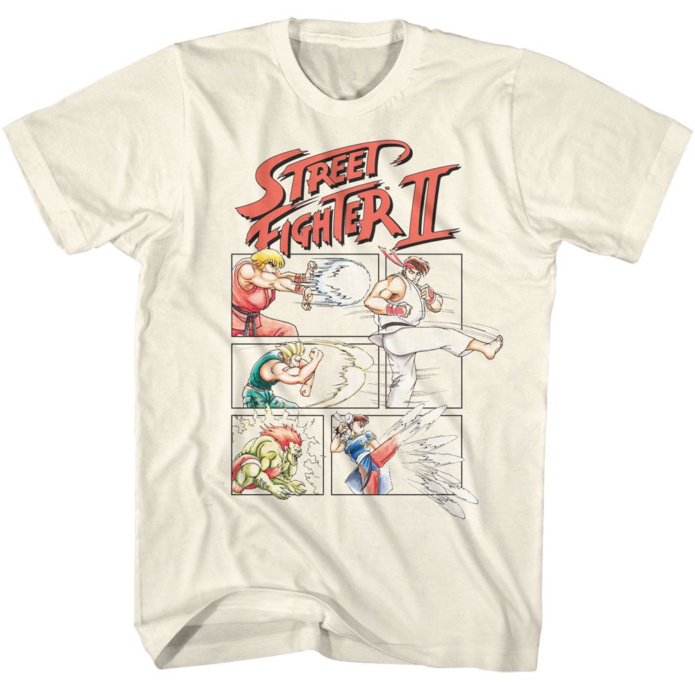 STREET FIGHTER-STREET FIGHTER 2 COMIC-NATURAL ADULT S/S TSHIRT