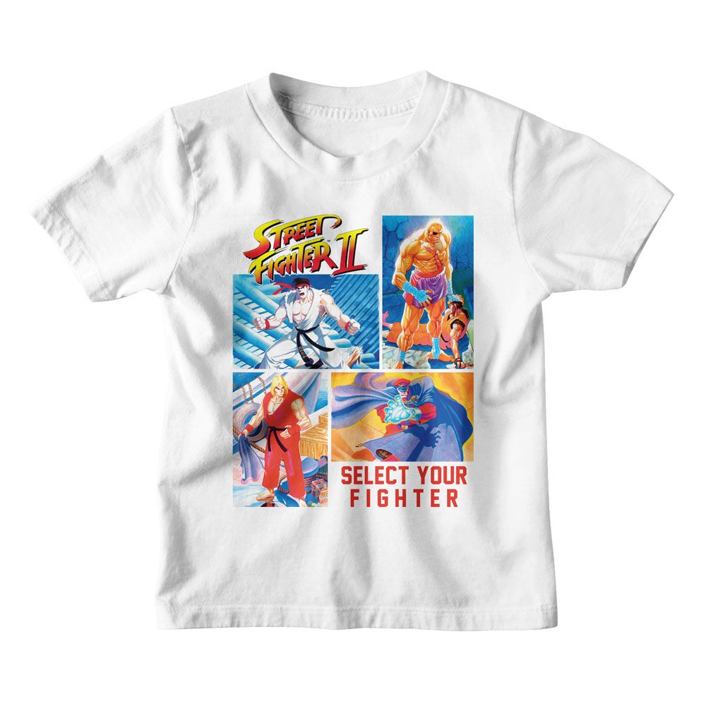STREET FIGHTER-STREET FIGHTER FOUR PHOTOS SELECT YOUR FIGHTER-WHITE YOUTH S/S TSHIRT