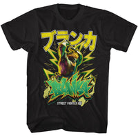 Thumbnail for STREET FIGHTER-STREET FIGHTER BLANKA GRAFITTI-BLACK ADULT S/S TSHIRT