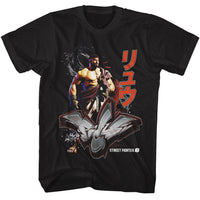 Thumbnail for STREET FIGHTER-STREET FIGHTER RYU GRAFITTI-BLACK ADULT S/S TSHIRT