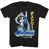 Thumbnail for STREET FIGHTER-STREET FIGHTER CHUN LI GRAFFITI-BLACK ADULT S/S TSHIRT