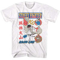Thumbnail for STREET FIGHTER-STREET FIGHTER ROUND ONE COMIC WO WHITE-WHITE ADULT S/S TSHIRT