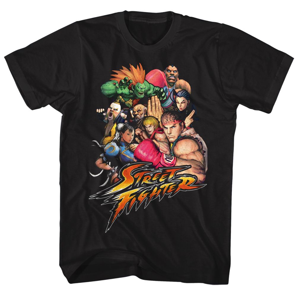STREET FIGHTER-STFTR-BLACK ADULT S/S TSHIRT