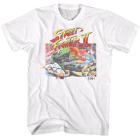 Thumbnail for STREET FIGHTER-STREET FIGHTER FADED SF2-WHITE ADULT S/S TSHIRT