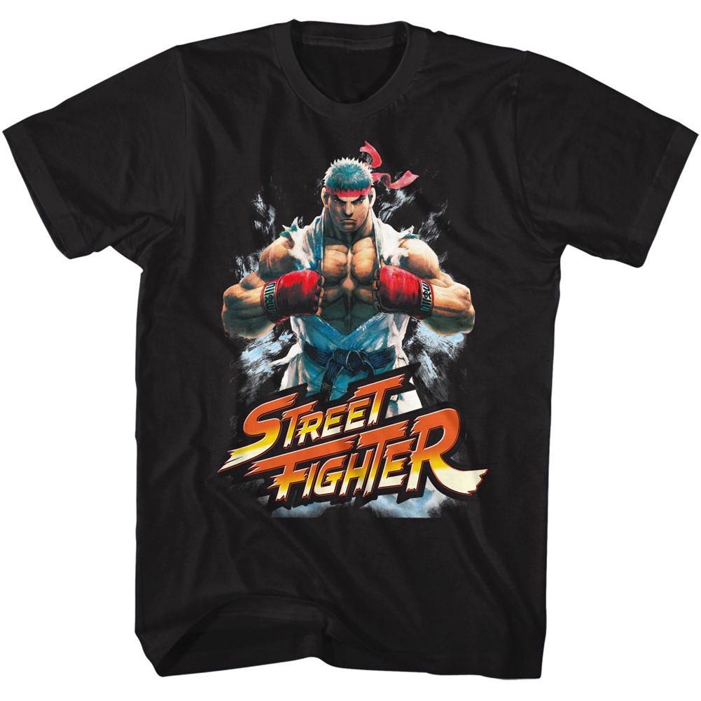 STREET FIGHTER-FISTBUMP-BLACK ADULT S/S TSHIRT