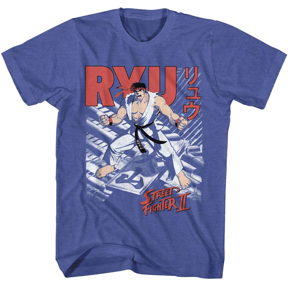STREET FIGHTER-STREET FIGHTER RYU-ROYAL HEATHER ADULT S/S TSHIRT