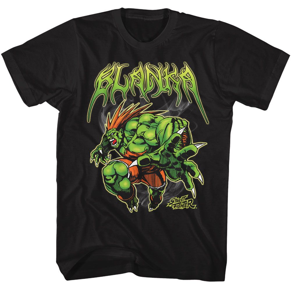 STREET FIGHTER-STREET FIGHTER BLANKA METAL-BLACK ADULT S/S TSHIRT