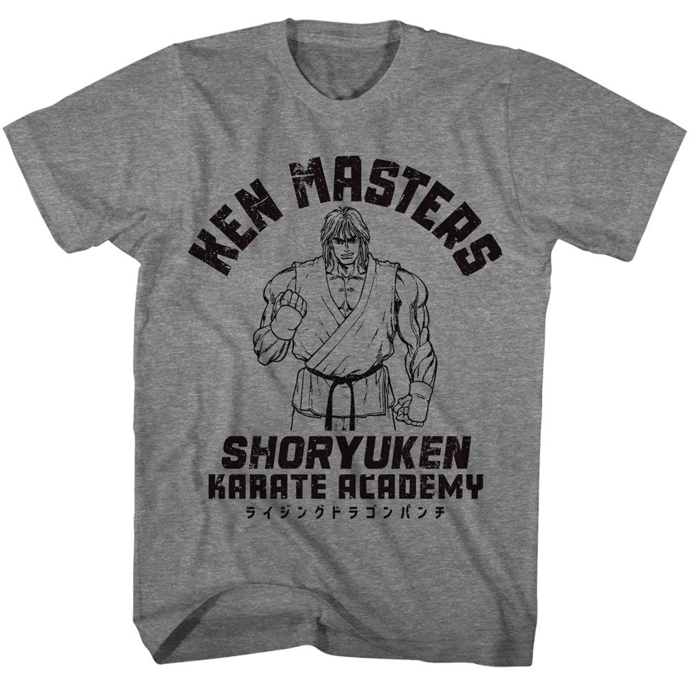 STREET FIGHTER-STREET FIGHTER KEN MASTERS-GRAPHITE HEATHER ADULT S/S TSHIRT