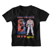 Thumbnail for STREET FIGHTER-STREET FIGHTER ARCADE RYU-BLACK TODDLER S/S TSHIRT