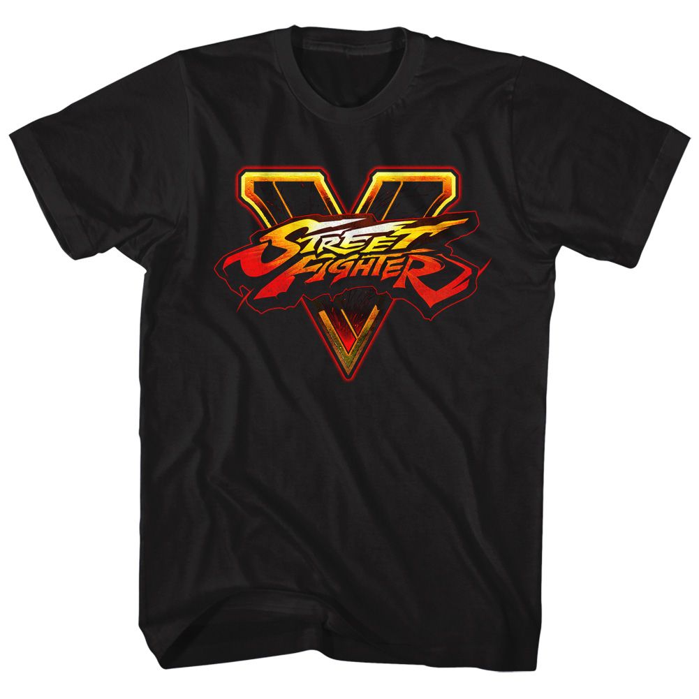 STREET FIGHTER-SFV LOGO-BLACK ADULT S/S TSHIRT