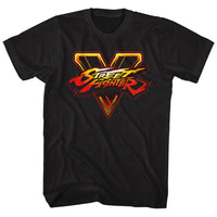 Thumbnail for STREET FIGHTER-SFV LOGO-BLACK ADULT S/S TSHIRT