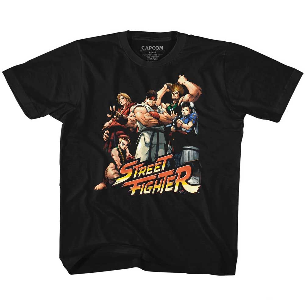 STREET FIGHTER-COOL KIDS-BLACK YOUTH S/S TSHIRT