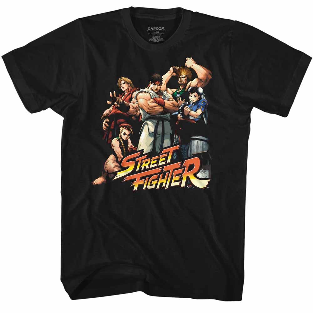STREET FIGHTER-COOL KIDS-BLACK ADULT S/S TSHIRT
