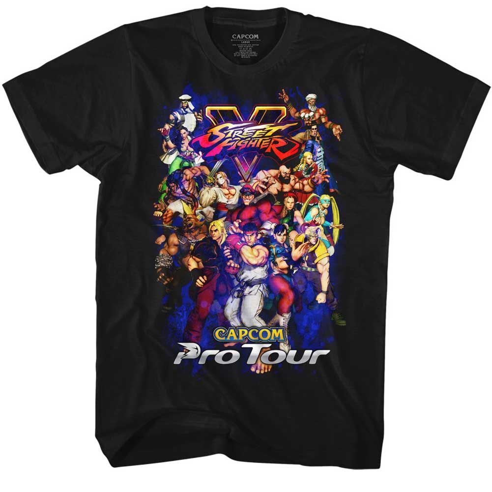 STREET FIGHTER-PRO TOUR 2-BLACK ADULT S/S TSHIRT