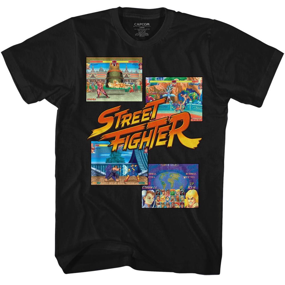 STREET FIGHTER-MULTIHIT2-BLACK ADULT S/S TSHIRT