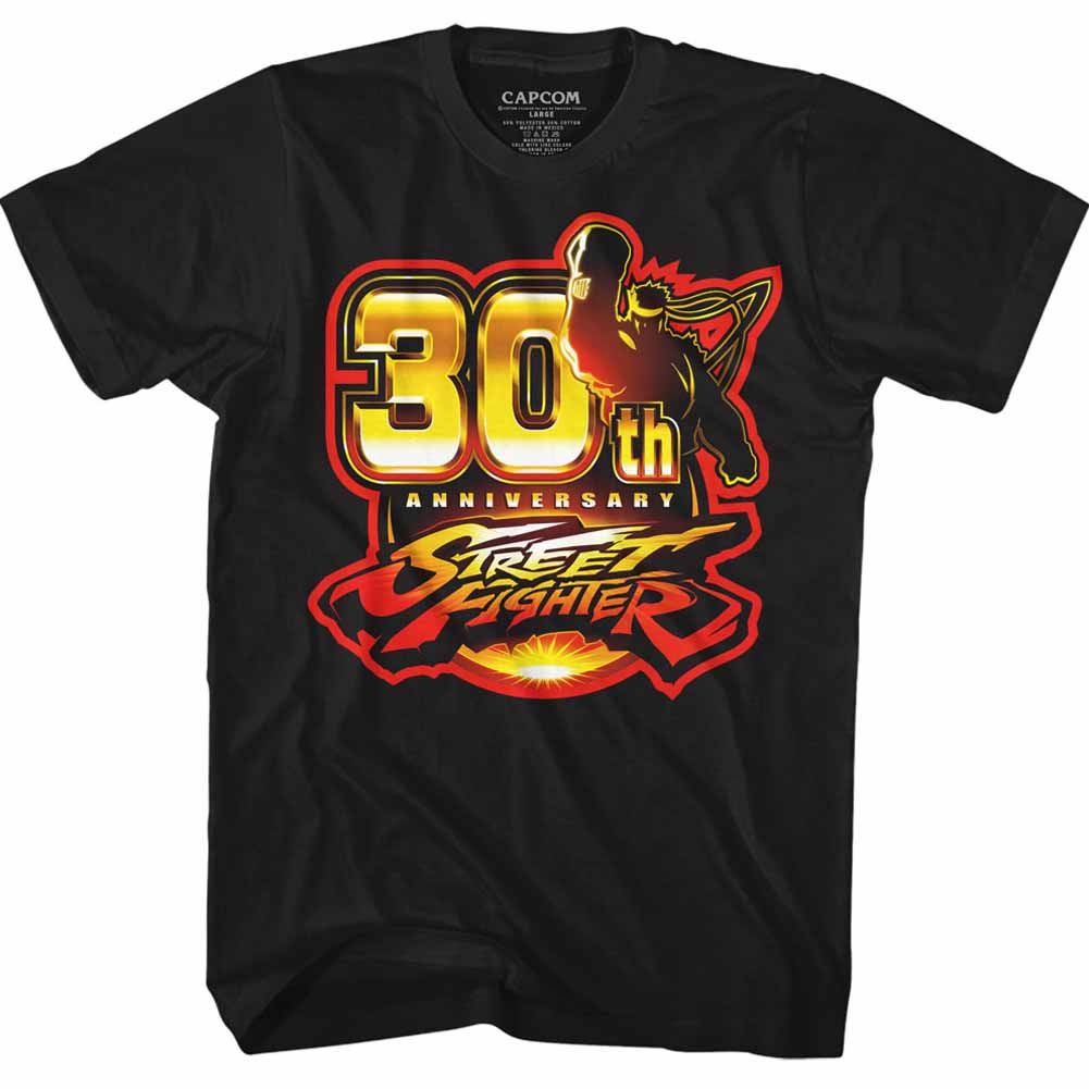 STREET FIGHTER-SF30-BLACK ADULT S/S TSHIRT